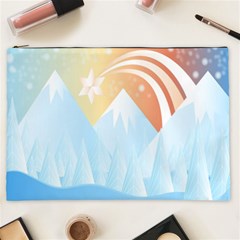 Winter Landscape Star Mountains Cosmetic Bag (XXL)