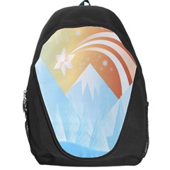 Winter Landscape Star Mountains Backpack Bag