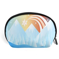 Winter Landscape Star Mountains Accessory Pouch (Large)