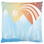 Winter Landscape Star Mountains Standard Flano Cushion Case (Two Sides) Front