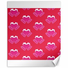 Christmas Red Pattern Reasons Canvas 11  X 14 