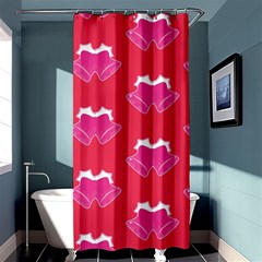 Christmas Red Pattern Reasons Shower Curtain 36  X 72  (stall)  by Wegoenart