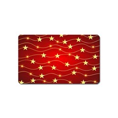 Background Christmas Decoration Magnet (name Card) by Wegoenart