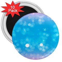 Background Abstract Christmas Snow 3  Magnets (10 Pack)  by Wegoenart