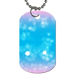 Background Abstract Christmas Snow Dog Tag (one Side) by Wegoenart