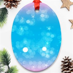 Background Abstract Christmas Snow Oval Ornament (two Sides) by Wegoenart