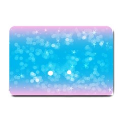 Background Abstract Christmas Snow Small Doormat  by Wegoenart