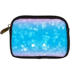 Background Abstract Christmas Snow Digital Camera Leather Case