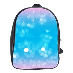 Background Abstract Christmas Snow School Bag (large) by Wegoenart