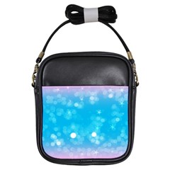 Background Abstract Christmas Snow Girls Sling Bag by Wegoenart