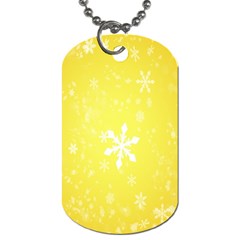 Snowflakes The Background Snow Dog Tag (one Side) by Wegoenart