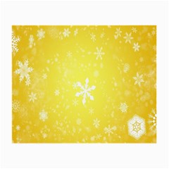 Snowflakes The Background Snow Small Glasses Cloth (2-side) by Wegoenart