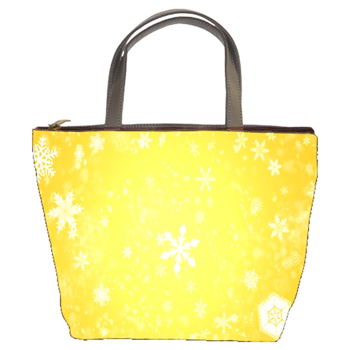 Snowflakes The Background Snow Bucket Bag