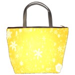 Snowflakes The Background Snow Bucket Bag Back