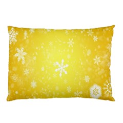 Snowflakes The Background Snow Pillow Case by Wegoenart