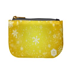 Snowflakes The Background Snow Mini Coin Purse by Wegoenart