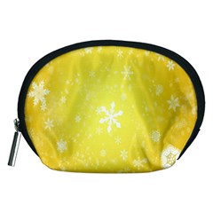 Snowflakes The Background Snow Accessory Pouch (medium) by Wegoenart