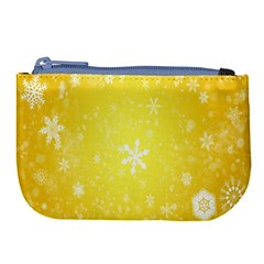 Snowflakes The Background Snow Large Coin Purse by Wegoenart