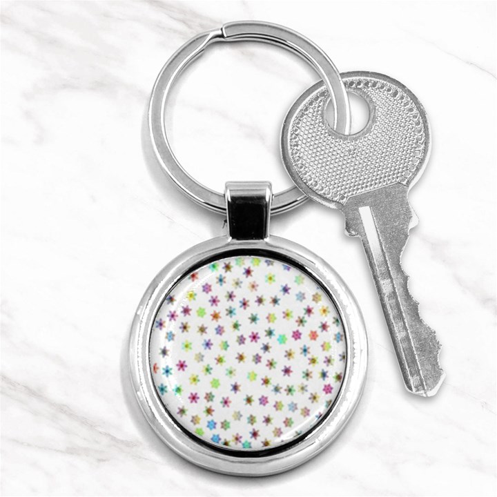 Snowflakes Snow Winter Ice Cold Key Chains (Round) 