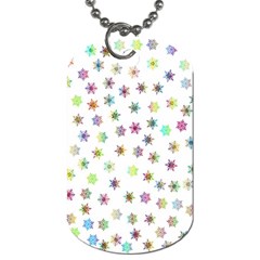 Snowflakes Snow Winter Ice Cold Dog Tag (one Side) by Wegoenart