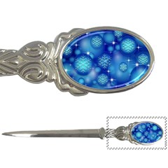 Blue Background Christmas Letter Opener by Wegoenart