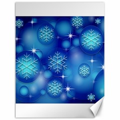 Blue Background Christmas Canvas 12  X 16  by Wegoenart