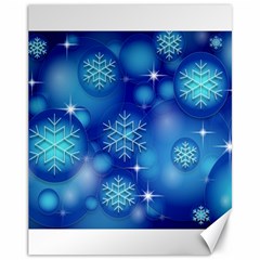 Blue Background Christmas Canvas 11  X 14  by Wegoenart