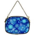 Blue Background Christmas Chain Purse (One Side) Front