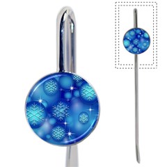 Blue Background Christmas Book Mark by Wegoenart