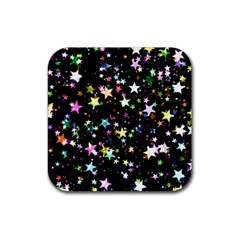 Wallpaper Star Advent Christmas Rubber Coaster (square)  by Wegoenart