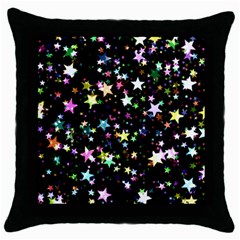 Wallpaper Star Advent Christmas Throw Pillow Case (black) by Wegoenart