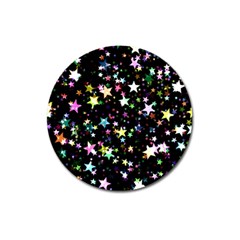 Wallpaper Star Advent Christmas Magnet 3  (round) by Wegoenart