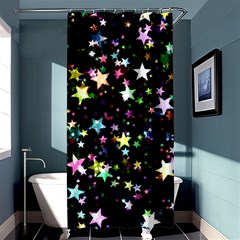 Wallpaper Star Advent Christmas Shower Curtain 36  X 72  (stall)  by Wegoenart