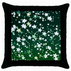 Christmas Star Advent Background Throw Pillow Case (black) by Wegoenart