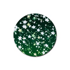 Christmas Star Advent Background Rubber Coaster (round)  by Wegoenart