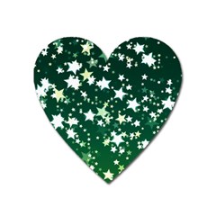 Christmas Star Advent Background Heart Magnet by Wegoenart