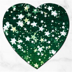 Christmas Star Advent Background Jigsaw Puzzle (heart) by Wegoenart