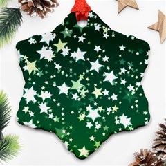 Christmas Star Advent Background Ornament (snowflake) by Wegoenart