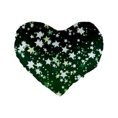 Christmas Star Advent Background Standard 16  Premium Heart Shape Cushions by Wegoenart