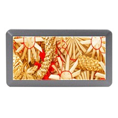 Christmas Straw Xmas Gold Memory Card Reader (mini) by Wegoenart