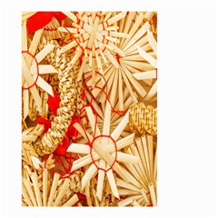 Christmas Straw Xmas Gold Small Garden Flag (two Sides) by Wegoenart