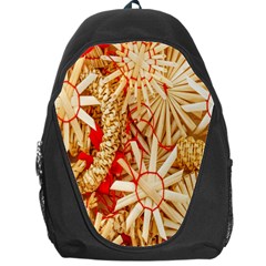 Christmas Straw Xmas Gold Backpack Bag by Wegoenart