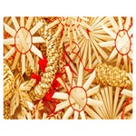 Christmas Straw Xmas Gold Double Sided Flano Blanket (Medium)  60 x50  Blanket Front