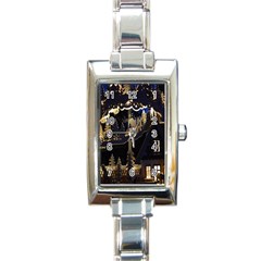 Christmas Advent Candle Arches Rectangle Italian Charm Watch