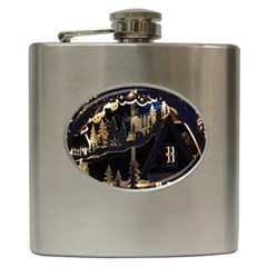 Christmas Advent Candle Arches Hip Flask (6 oz)