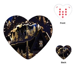 Christmas Advent Candle Arches Playing Cards (heart) by Wegoenart