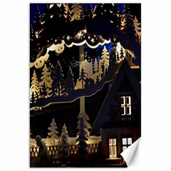 Christmas Advent Candle Arches Canvas 20  x 30 