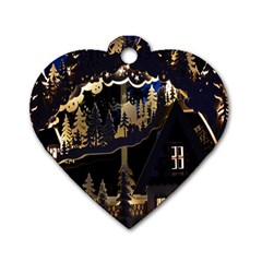 Christmas Advent Candle Arches Dog Tag Heart (One Side)