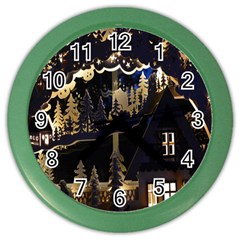 Christmas Advent Candle Arches Color Wall Clock