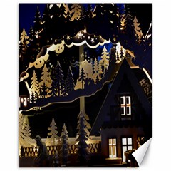 Christmas Advent Candle Arches Canvas 11  x 14 